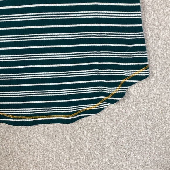 Nobo Henley Y2K soft ribbed jersey knit forest green bodycon Bella Swan - Picture 5 of 10